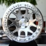 Ford Mustang / Corvette C7 Forged Drag Racing Wheels – Brushed Silver 10-Spoke Beadlock (5-Lug)