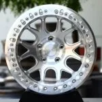 Ford Mustang / Corvette C7 Forged Drag Racing Wheels – Brushed Silver 10-Spoke Beadlock (5-Lug)