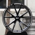 Ford Mustang / Corvette C7 Forged Drag Racing Wheels – Gloss Black Machined 10-Spoke (5-Lug)