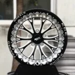 Ford Mustang / Corvette C7 Forged Wheels – Gloss Black / Mirror Milled Mesh Beadlock (5-Lug)