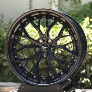 Ford Mustang Style Custom Finish 2-Piece Carbon Fibre Forged Wheels – Ford Mustang / Chevrolet Corvette Fitment (5-Lug)