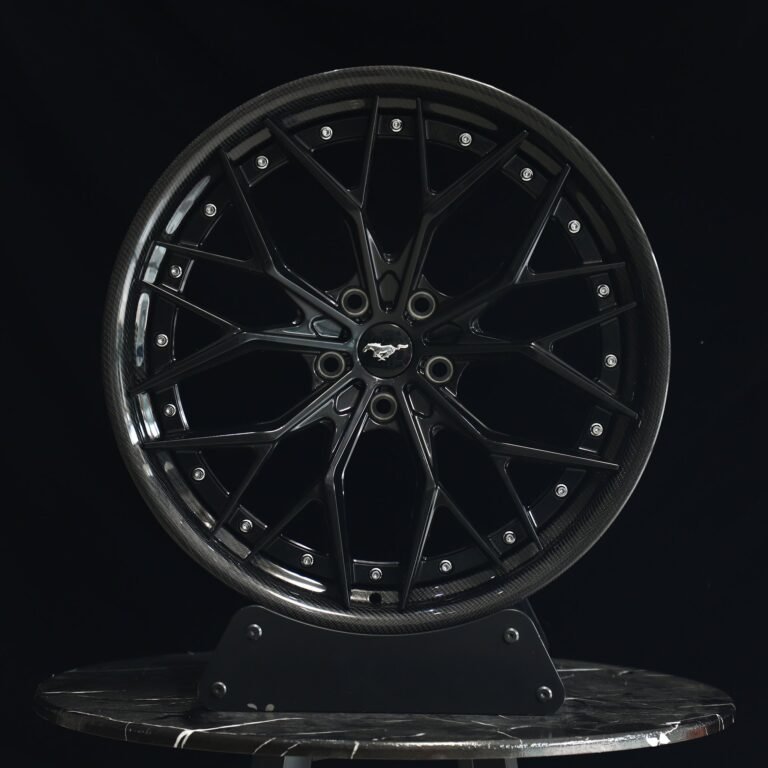 Ford Mustang wheels – Ford Mustang Style Custom Finish 2-Piece Carbon Fibre, front view