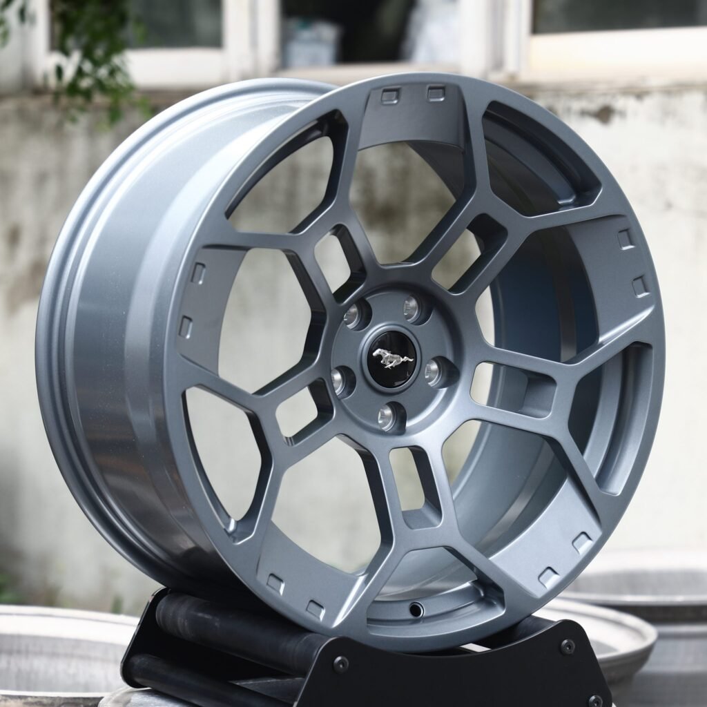 Ford Mustang Style Light Gunmetal / Gray 5 Y-Spoke Forged Wheels - Ford Mustang / Chevrolet Corvette Fitment (5-Lug) view 2