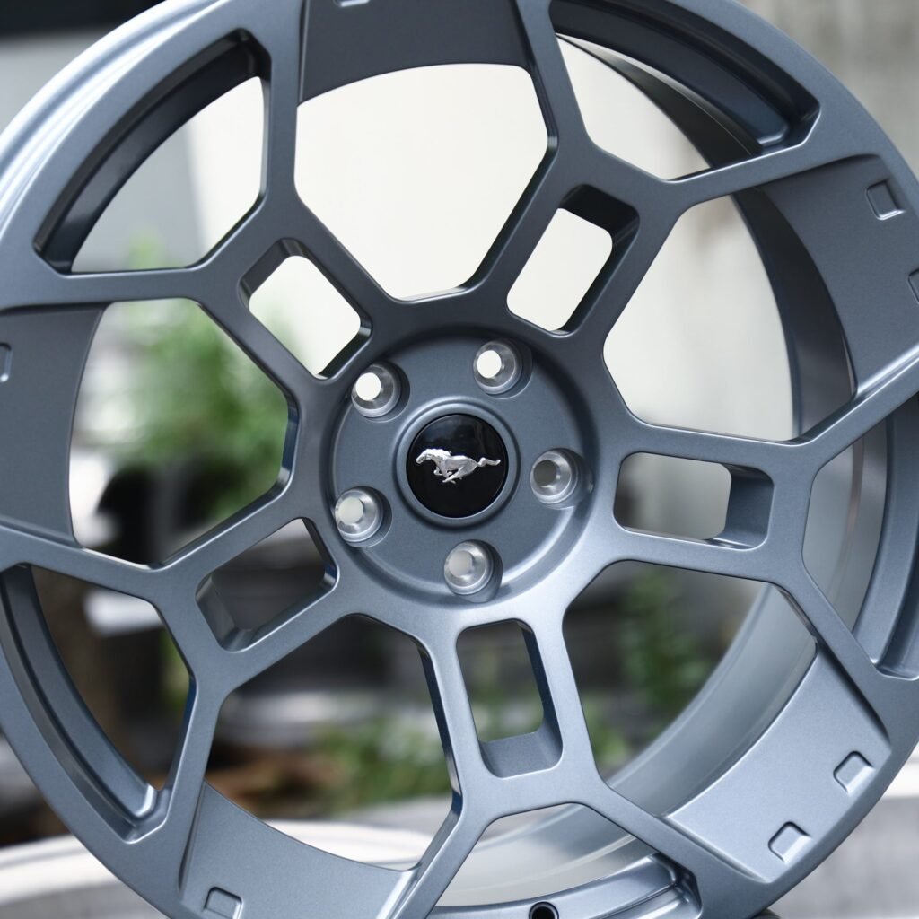 Ford Mustang Style Light Gunmetal / Gray 5 Y-Spoke Forged Wheels - Ford Mustang / Chevrolet Corvette Fitment (5-Lug) view 4