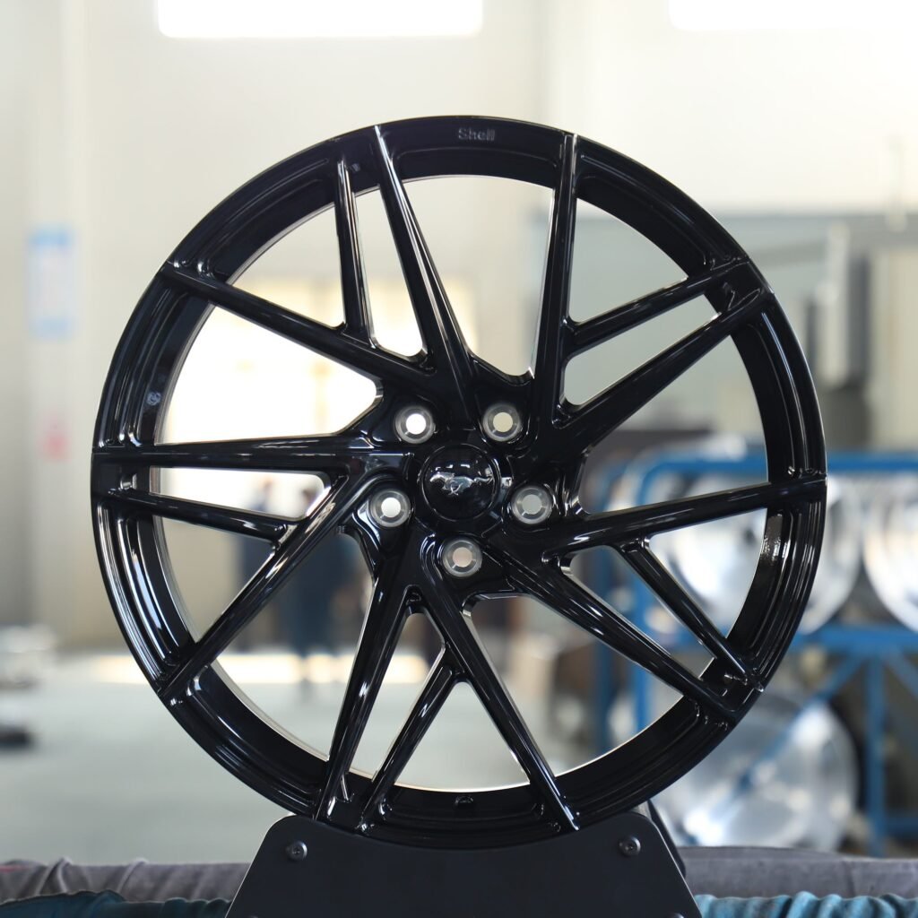 Ford Mustang Style Matte Silver 5 W-Spoke Forged Wheels - Ford Mustang / Ford Explorer Fitment (5-Lug) Monoblock forged wheel