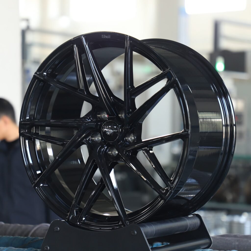 Ford Mustang Style Matte Silver 5 W-Spoke Forged Wheels - Ford Mustang / Ford Explorer Fitment (5-Lug) view 3