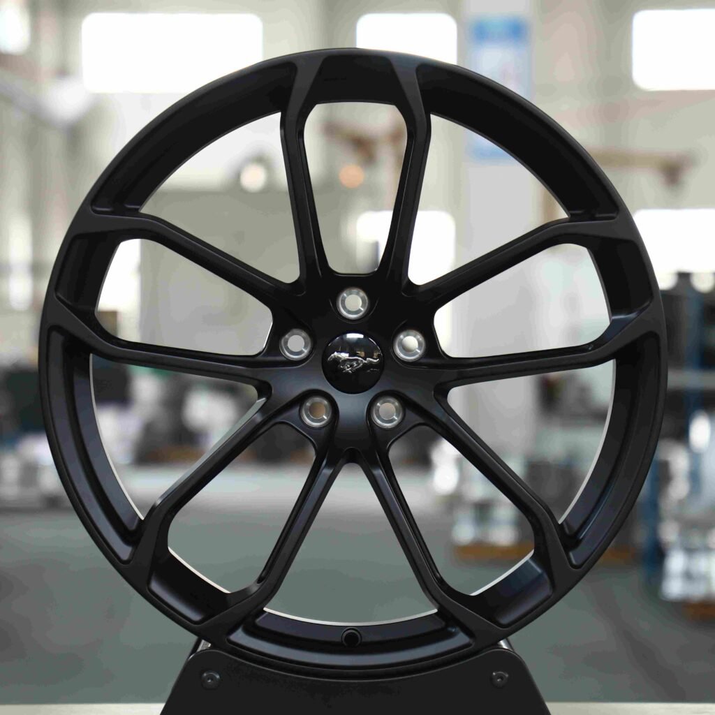 Ford Mustang Style Matte Silver Petal-Spoke Forged Wheels - Ford Mustang / Ford Explorer Fitment (5-Lug) Monoblock forged wheel
