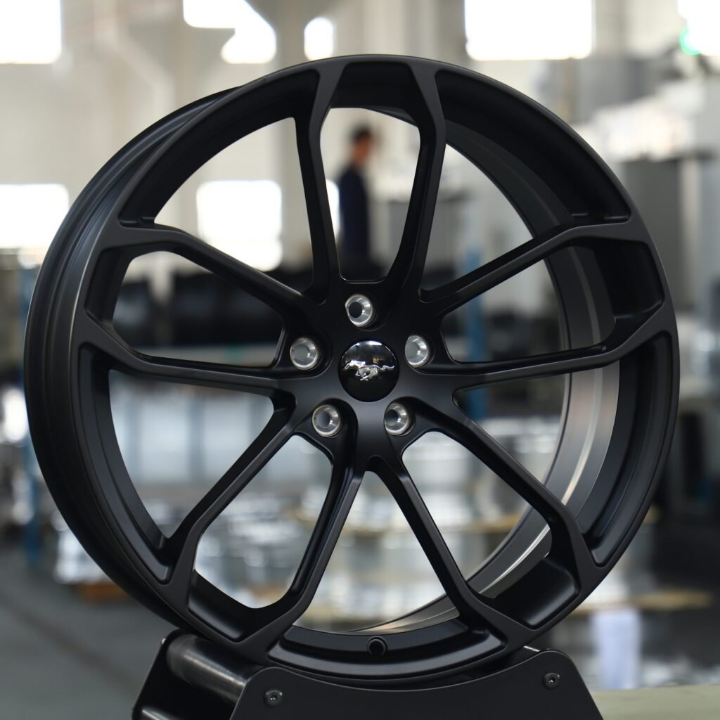 Ford Mustang Style Matte Silver Petal-Spoke Forged Wheels - Ford Mustang / Ford Explorer Fitment (5-Lug) view 2
