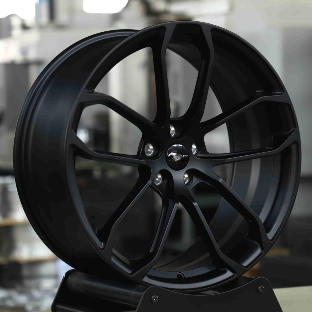 Ford Mustang Style Matte Silver Petal-Spoke Forged Wheels - Ford Mustang / Ford Explorer Fitment (5-Lug) view 3