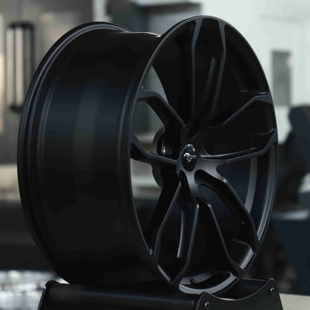 Ford Mustang Style Matte Silver Petal-Spoke Forged Wheels - Ford Mustang / Ford Explorer Fitment (5-Lug) view 4