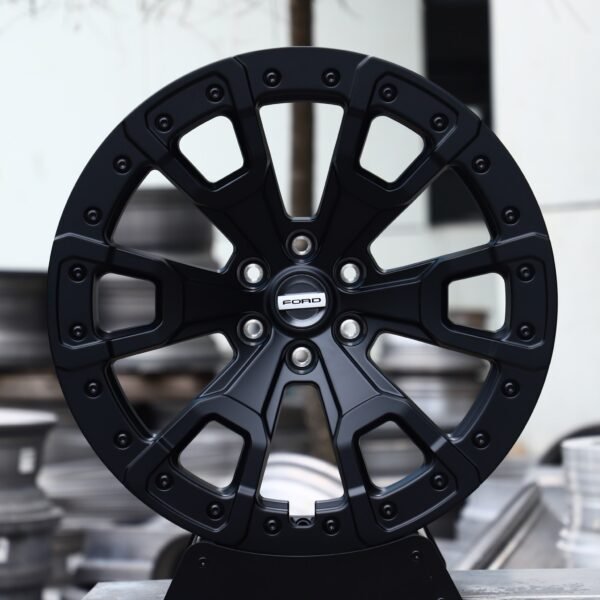 Ford F-150 wheels – Matte Black Multi-Spoke (Ford OEM-Style), front view