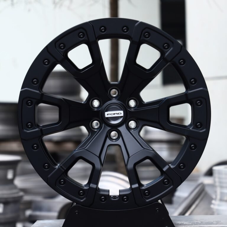 Ford F-150 wheels – Matte Black Multi-Spoke (Ford OEM-Style), front view