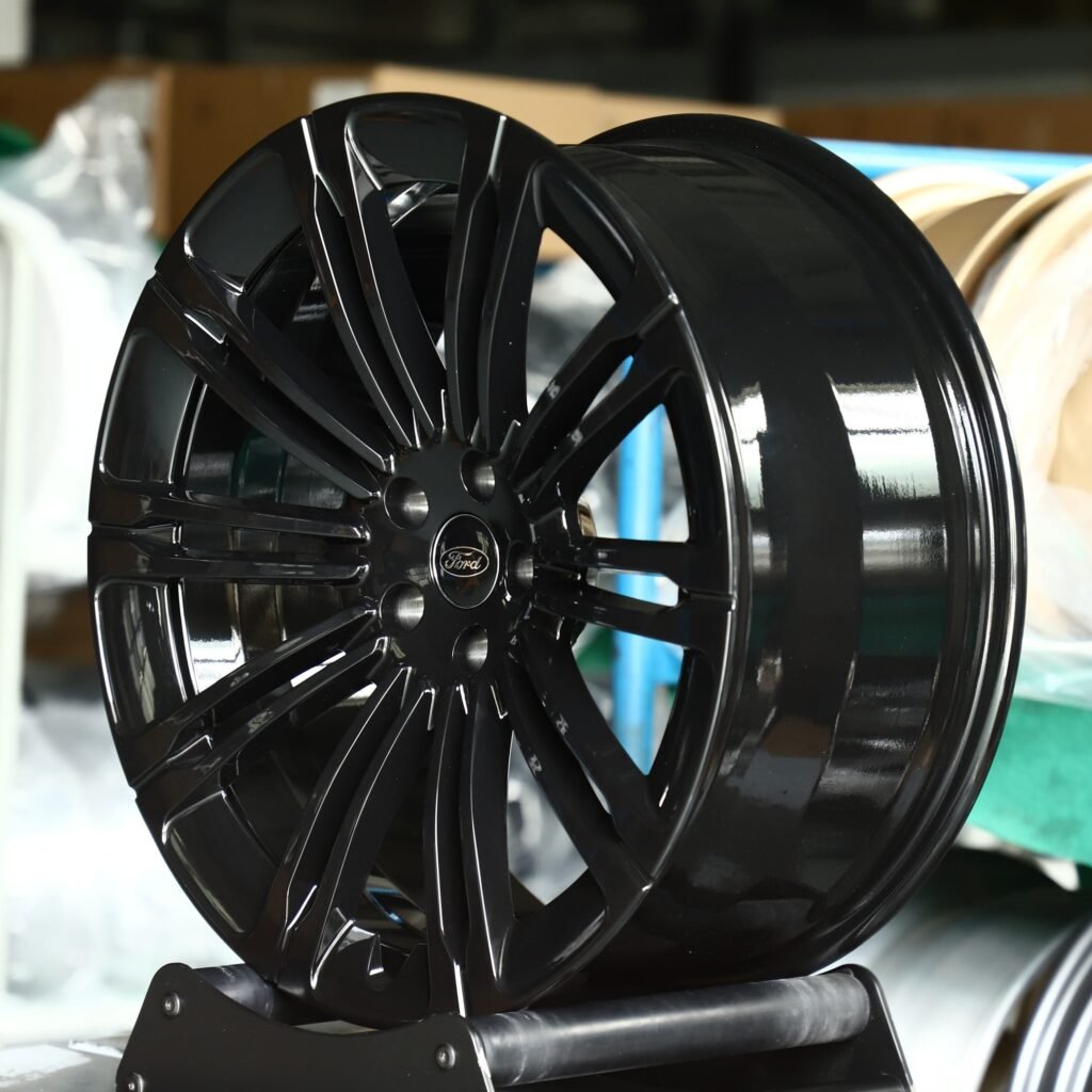 Ford Style Gloss Black 10-Spoke Forged Wheels - Ford Mustang / Ford F-150 Fitment (6-Lug) view 3