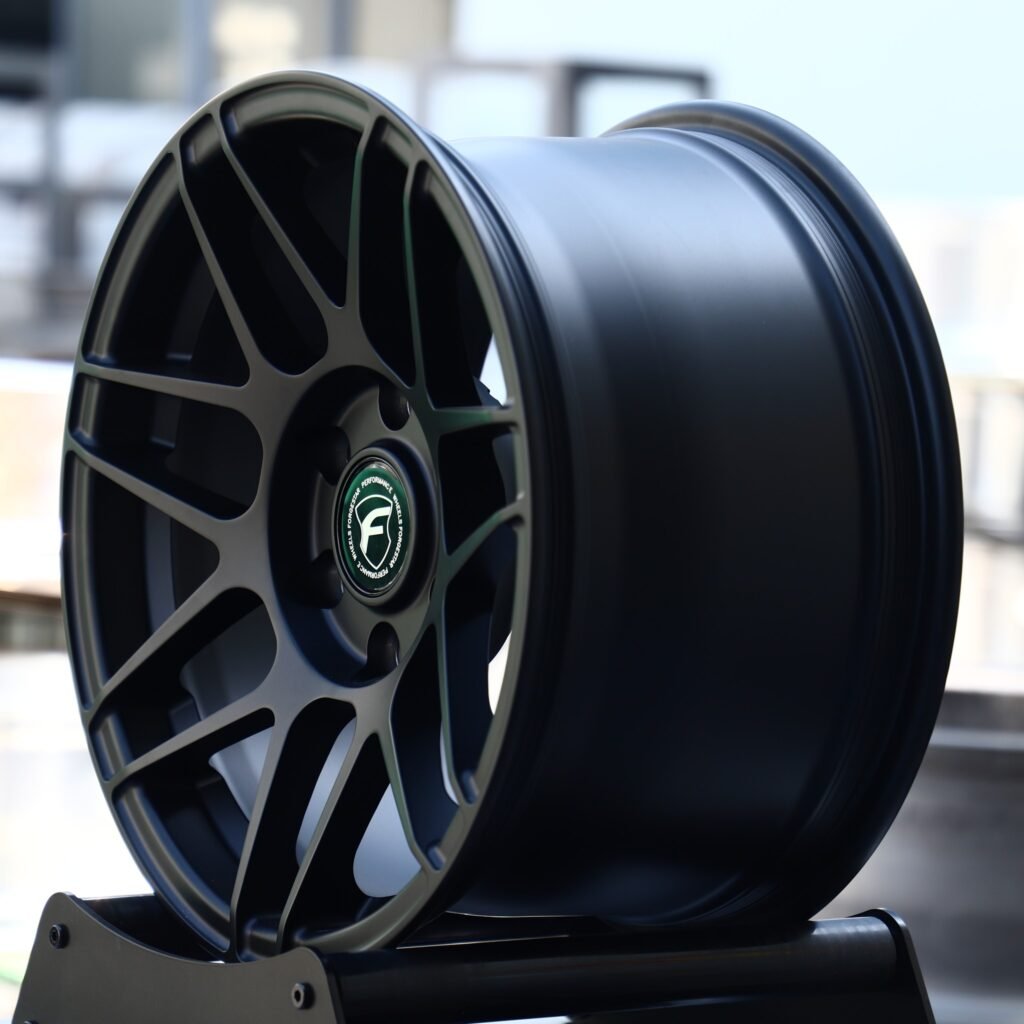 6x139.7 wheels – Matte Black Multi-Spoke (Forgestar-Style), side view