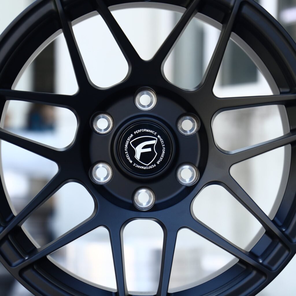 Toyota 4Runner wheels – Matte Black Multi-Spoke (Forgestar-Style), lip and barrel detail