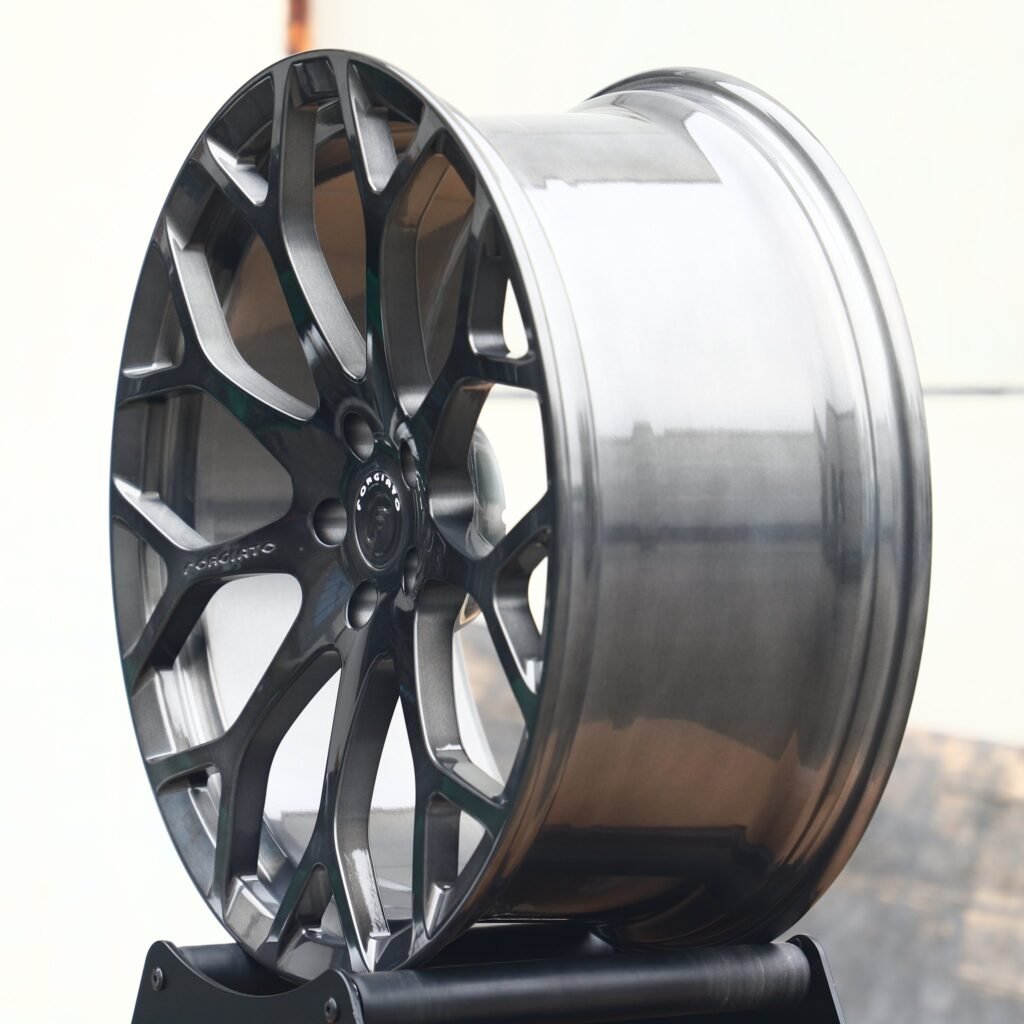 5x130 wheels – Forgiato Gloss Black / Gunmetal Custom, side view