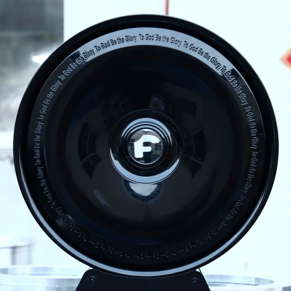 Porsche 911 wheels – Gloss Black Steelie-Style Dish (Forgiato-Style), front view