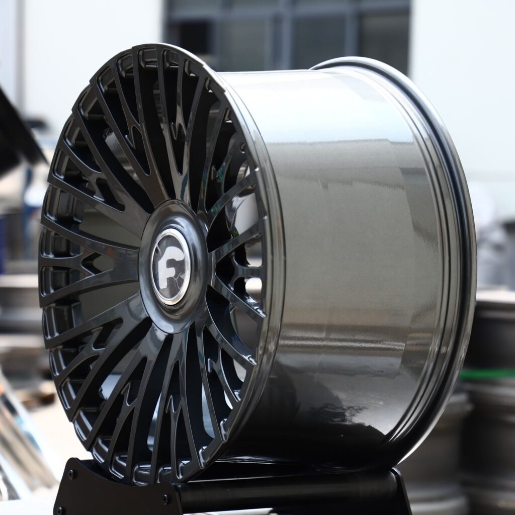 5x130 wheels – Gunmetal Fine Multi-Spoke (Forgiato-Style), side view