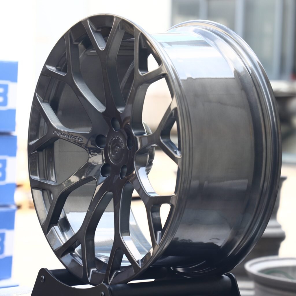 5x130 wheels – Forgiato Transparent Gray Custom, side view