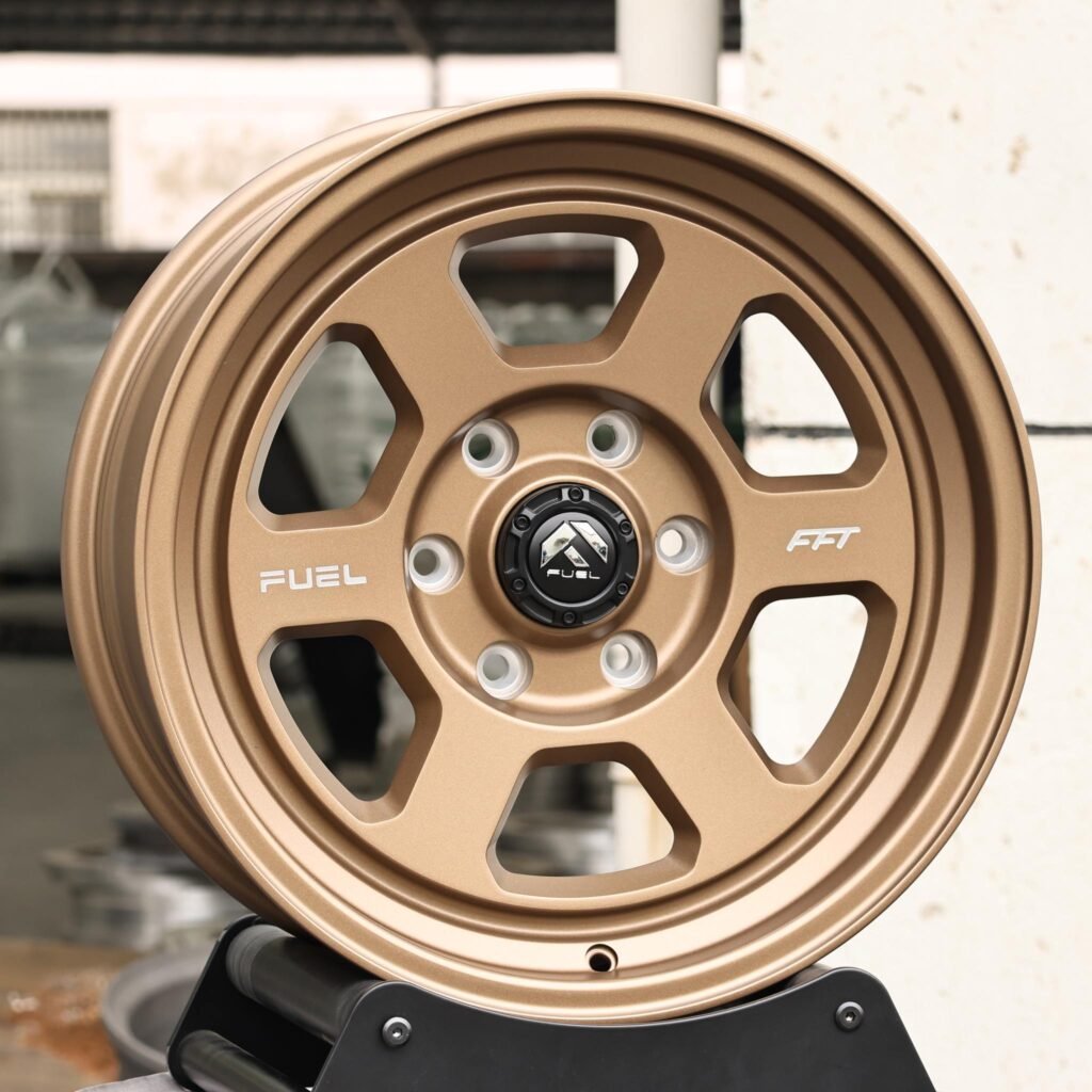 Toyota Tacoma wheels – Fuel Bronze 6-Spoke Deep Lip, angled view