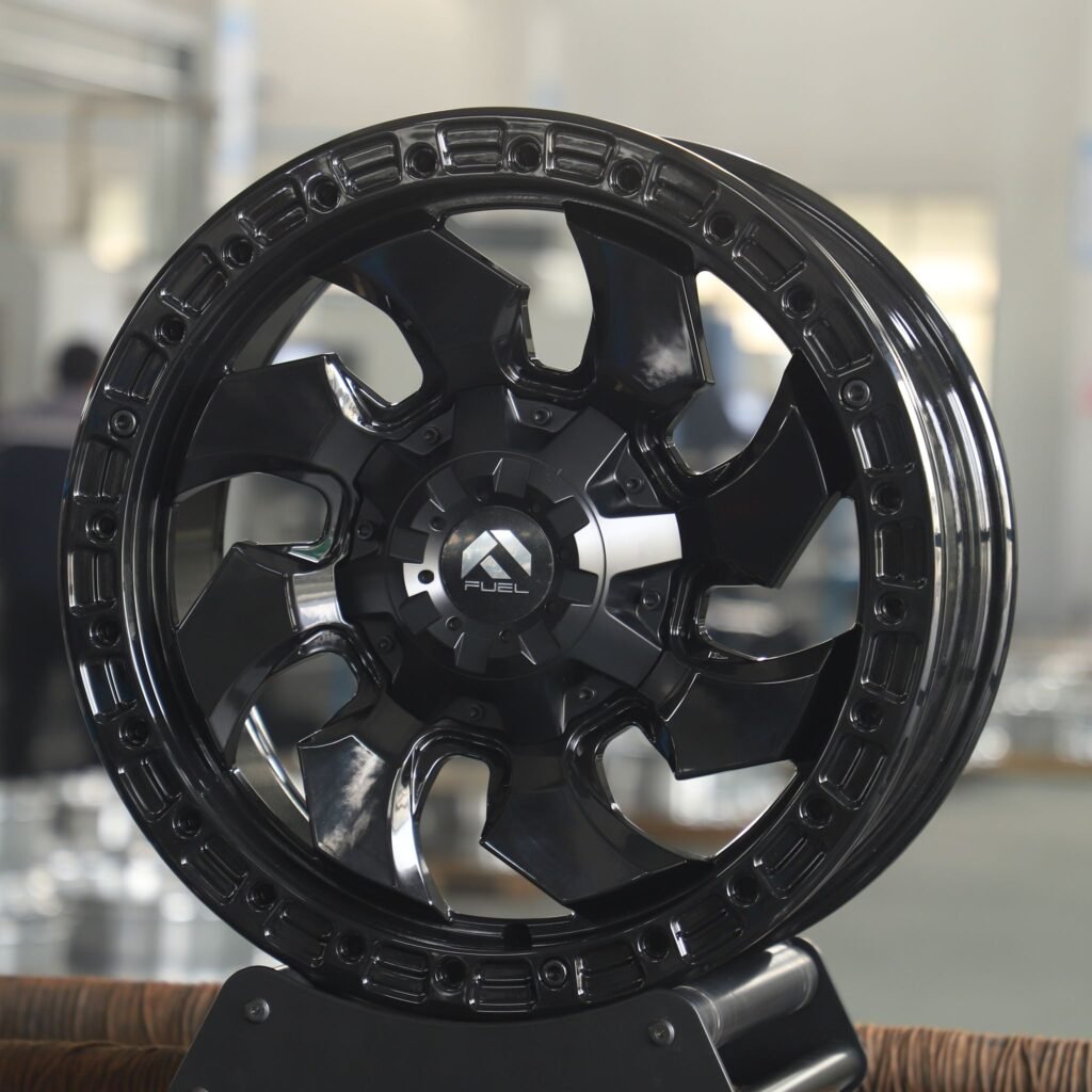 Toyota Tacoma wheels – Fuel Custom Finish Directional Beadlock, angled view