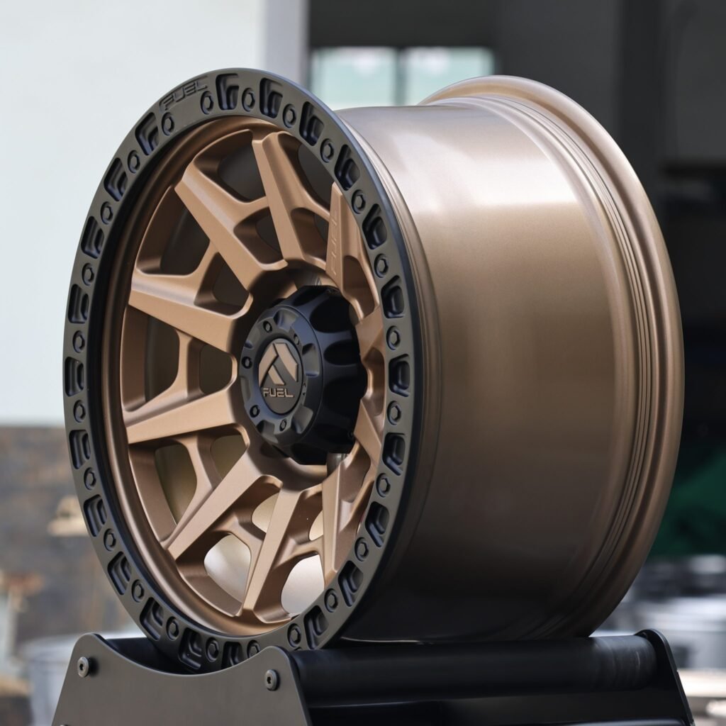 Chevrolet Silverado 1500 wheels – Fuel Gloss Black Exposed Bolt Detail Double Ring Lip, lip and barrel detail