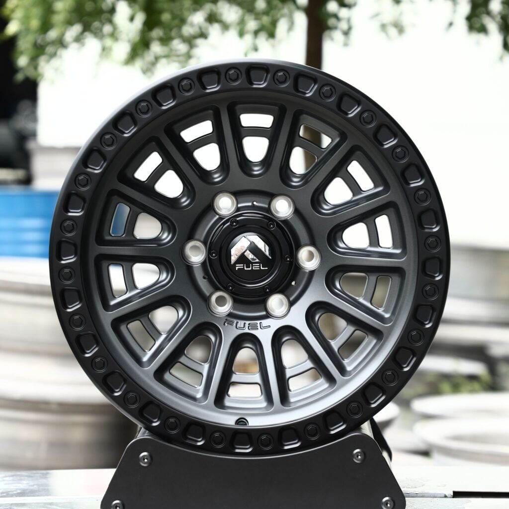 Toyota 4Runner wheels – Fuel Gray Exposed Bolt Detail Double Ring Lip, front view