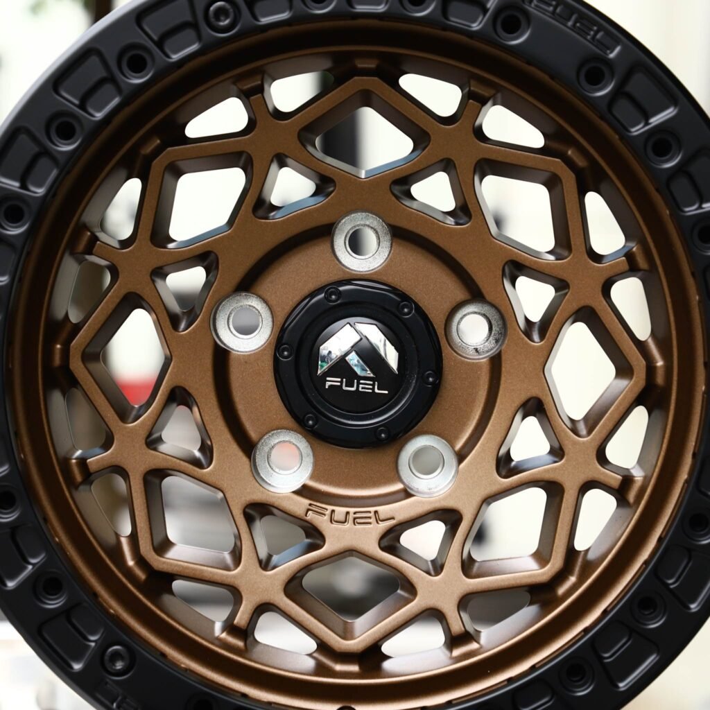 5x127 wheels – Fuel Offroad Bronze Cut-Out Beadlock, side view
