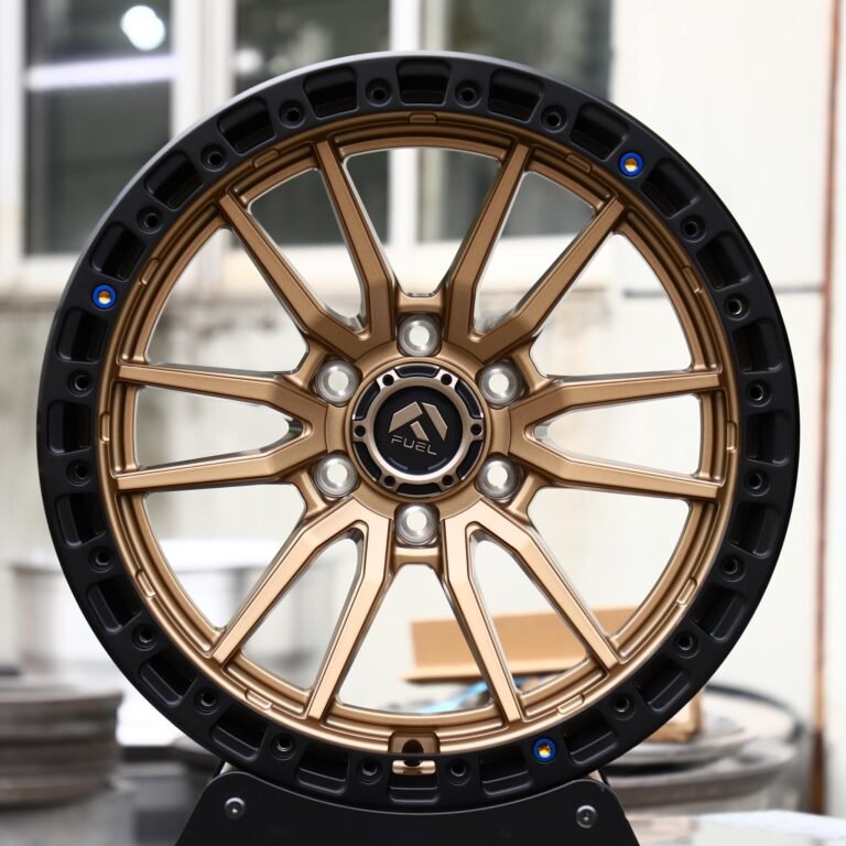 Ford F-150 wheels – Fuel Offroad Bronze / Gloss Black Beadlock, front view