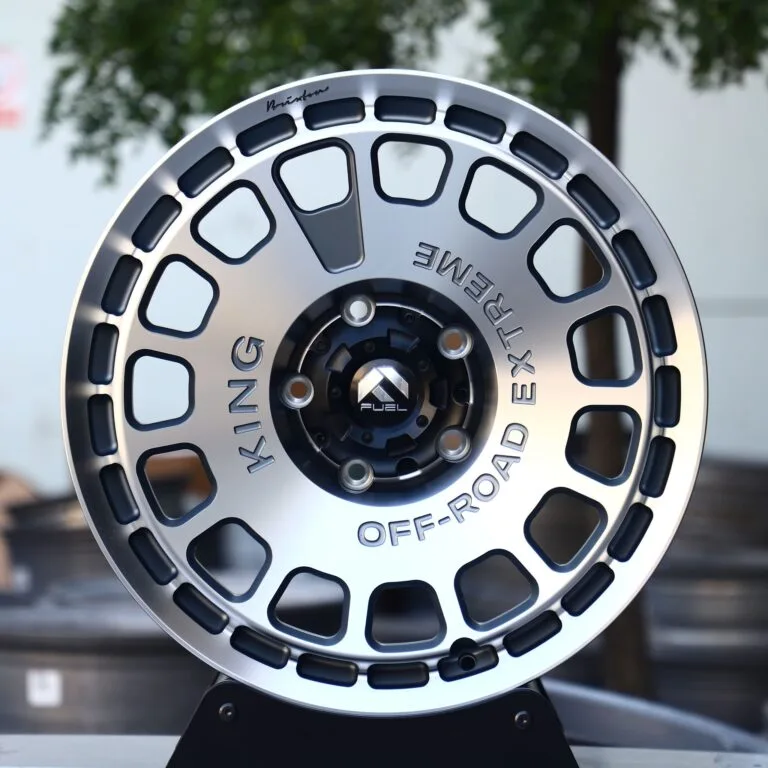 Jeep Wrangler wheels – Fuel Offroad Matte Black Full-Face Machined Face, front view