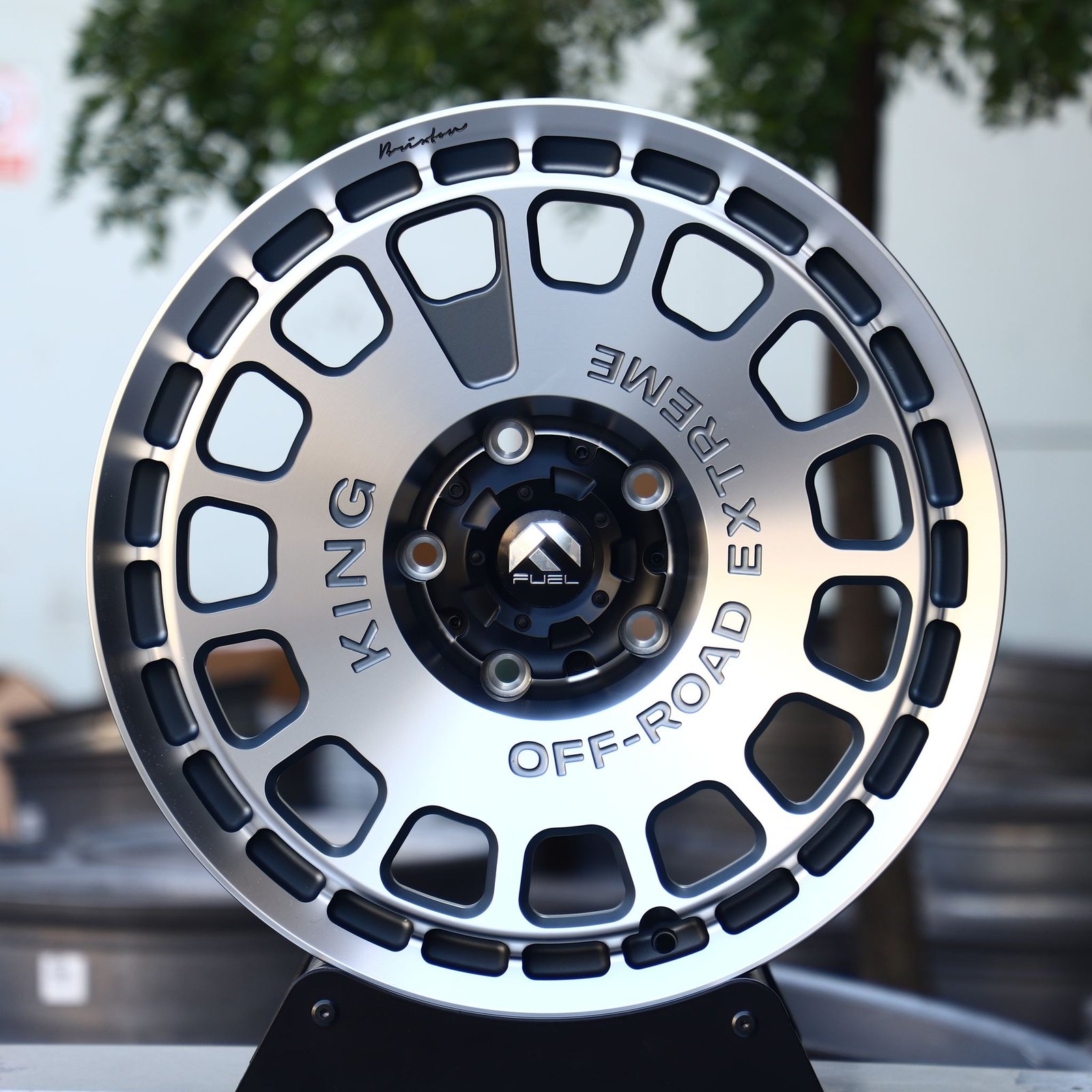 Jeep Wrangler wheels – Fuel Offroad Matte Black Full-Face Machined Face, front view