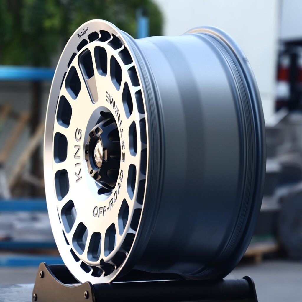 5x127 wheels – Fuel Offroad Matte Black Full-Face Machined Face, side view