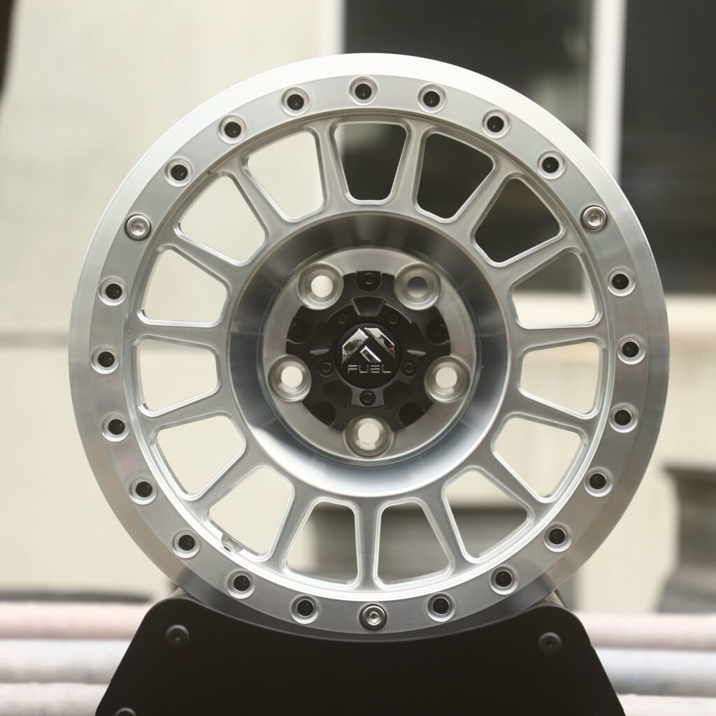 Toyota 4Runner wheels – Fuel Silver Custom Beadlock, front view