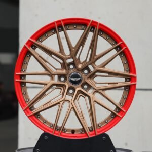 Genesis OEM-Style Bronze Red 5-Spoke Faux 2-Piece Forged Wheels – Genesis GV70 / G80 3.3T Sport Fitment (5-Lug)