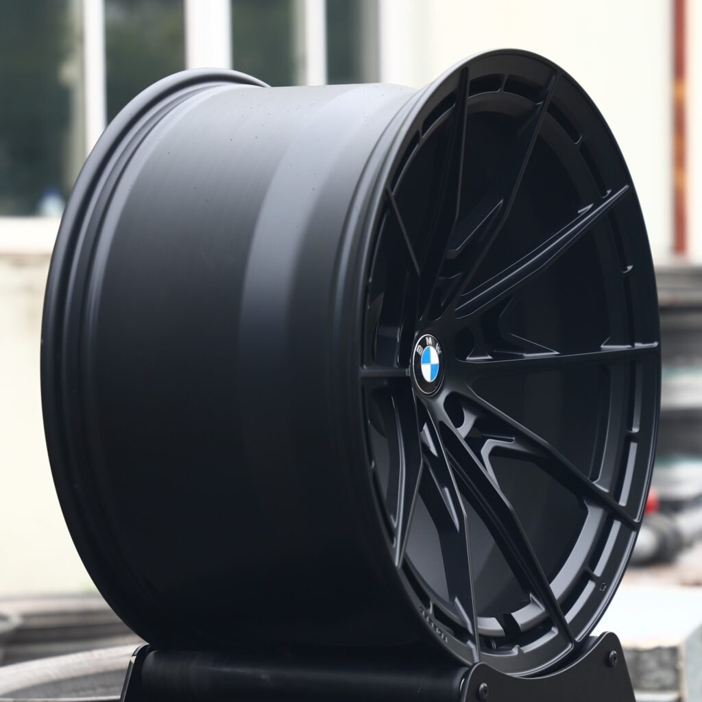 5x120 wheels – Gloss Black 10-Spoke Double-Ring (BMW OEM-Style), side view