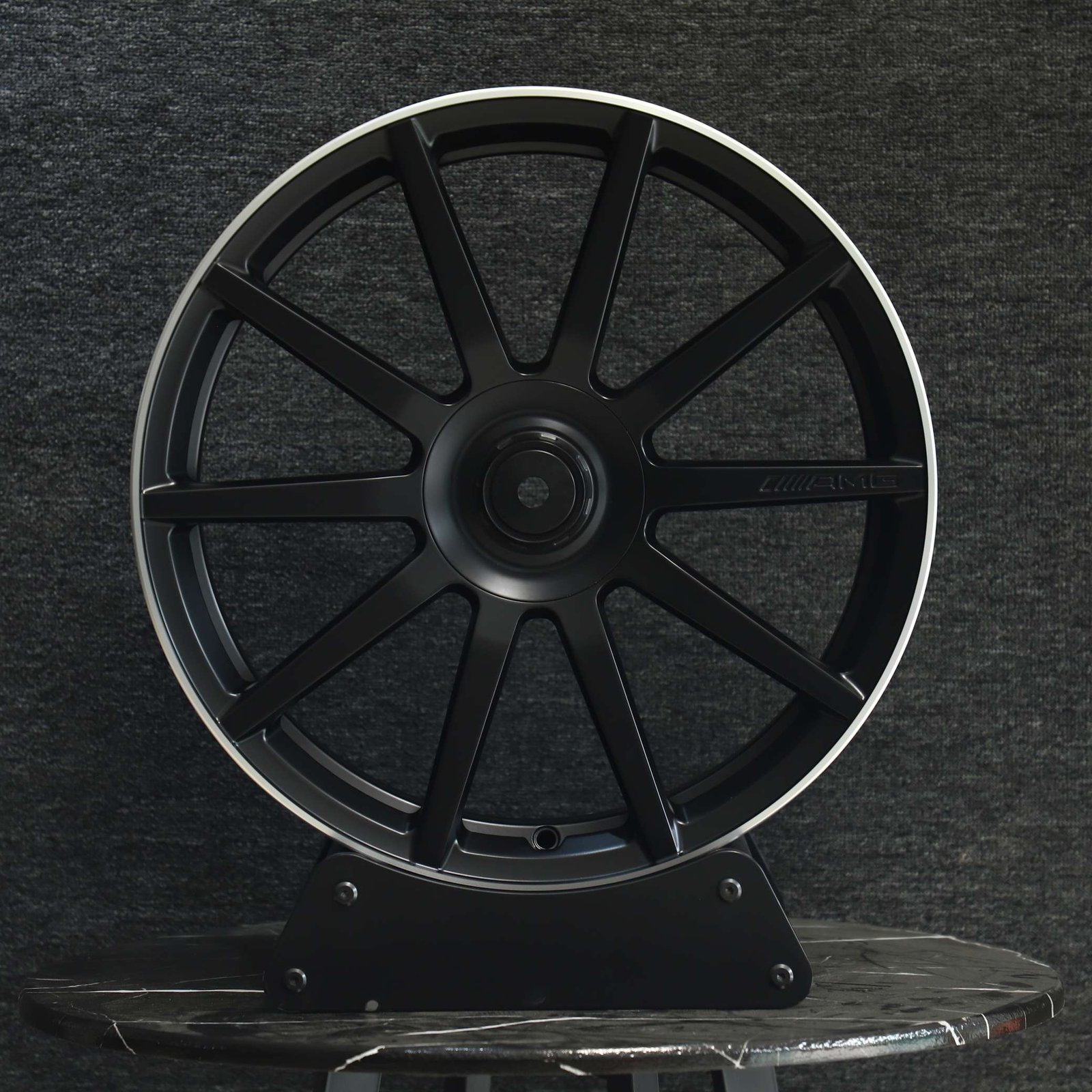 Audi A6 wheels – Gloss Black 10-Spoke, front view