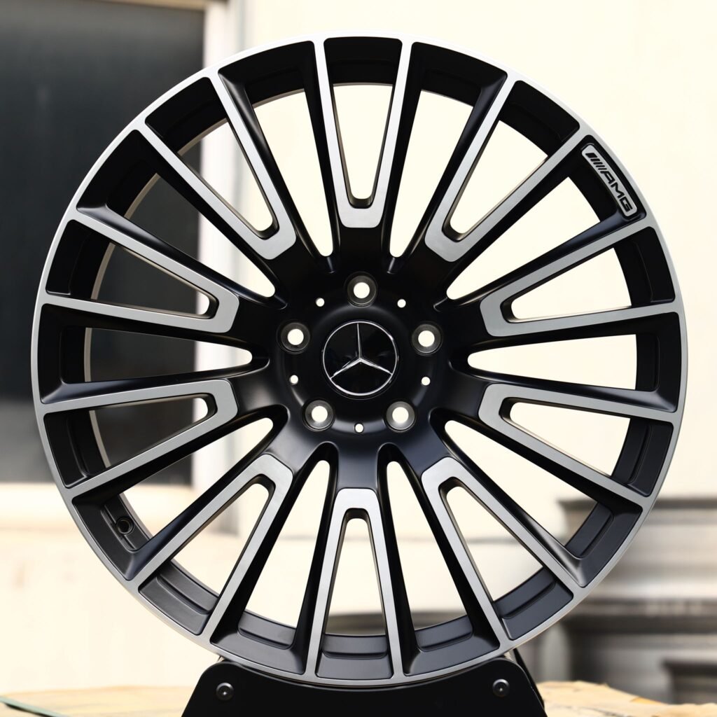 Mercedes-Benz E-Class wheels – Gloss Black 10-Spoke Machined Face, front view