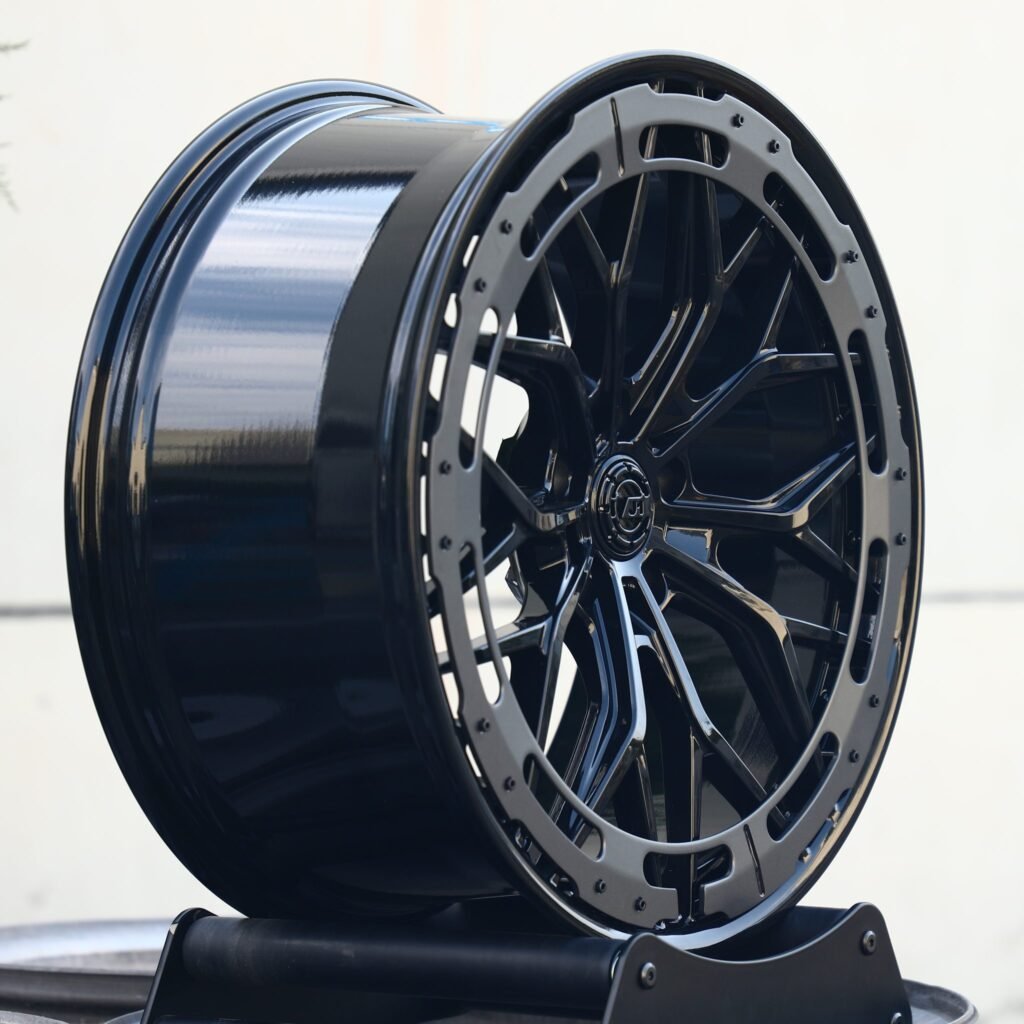 5x130 wheels – Gloss Black 10 Y-Spoke Decorative Ring, side view