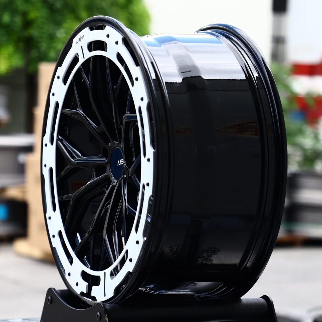 BMW 5 Series wheels – Gloss Black 10 Y-Spoke Double-Ring, angled view
