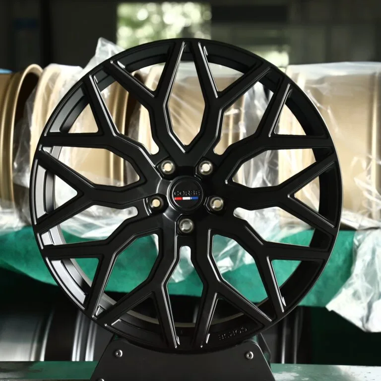 Chevrolet Corvette C8 wheels – Gloss Black 10 Y-Spoke (Corvette OEM-Style), front view