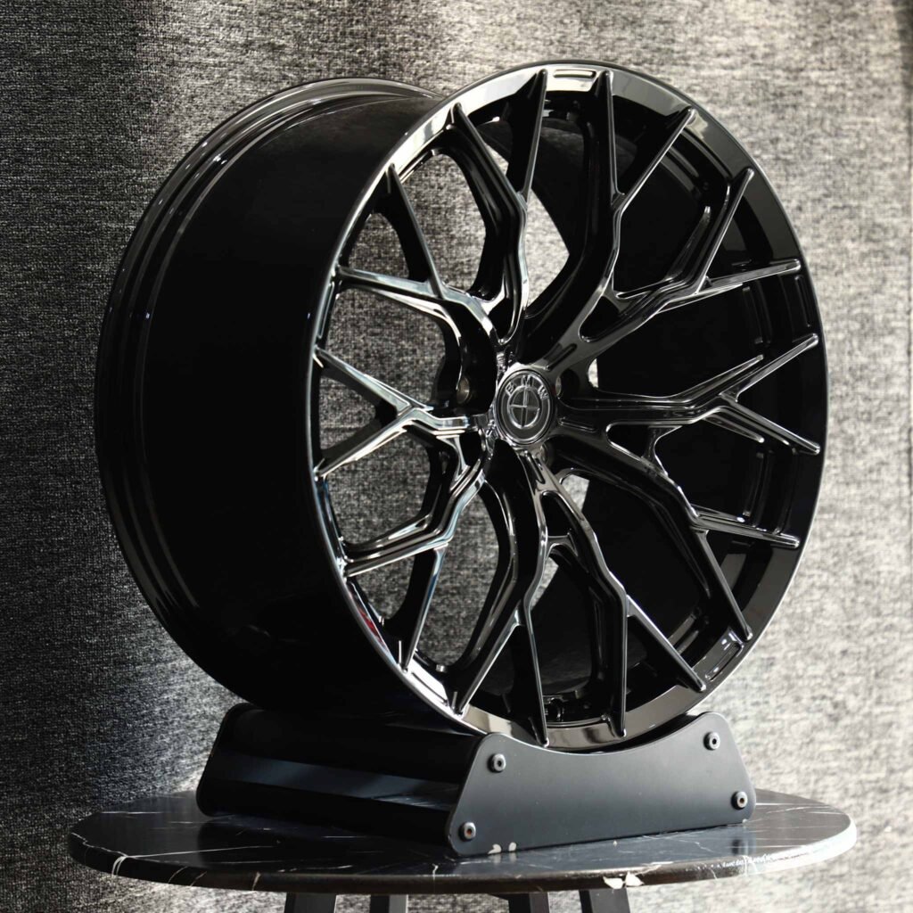 5x120 wheels – Gloss Black 10 Y-Spoke, side view