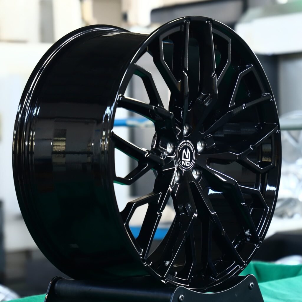 5x114.3 wheels – Gloss Black 10 Y-Spoke, side view