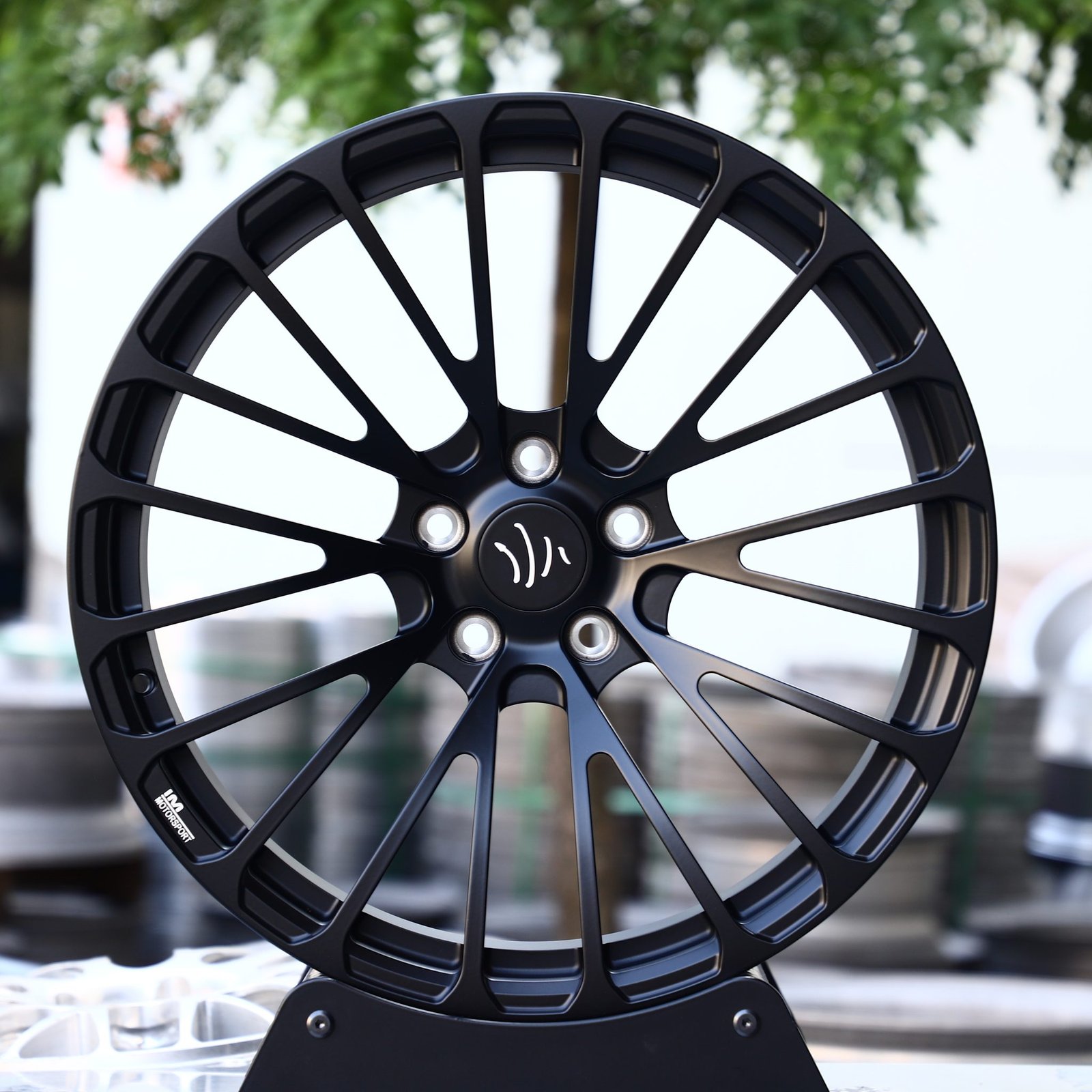 Ferrari 488 wheels – Gloss Black 10 Y-Spoke, front view