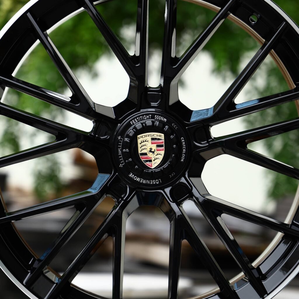 5x112 wheels – Gloss Black 10 Y-Spoke, side view