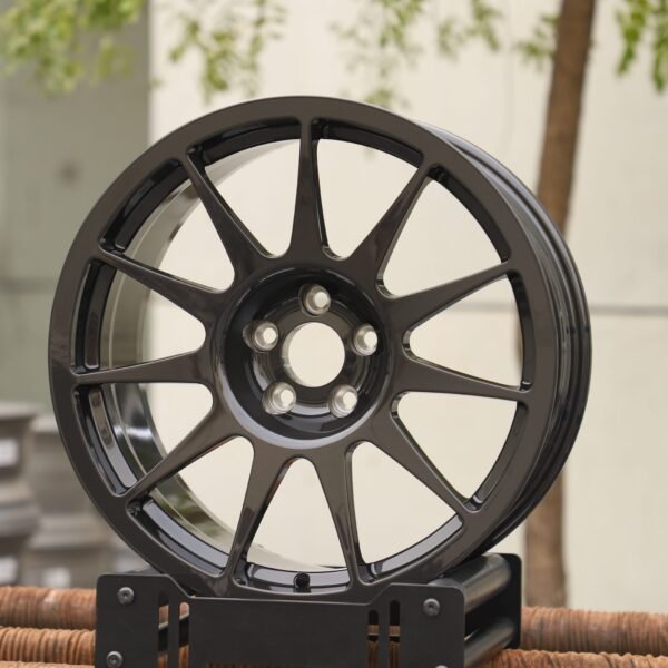 Audi A6 wheels – Gloss Black 12-Spoke, front view
