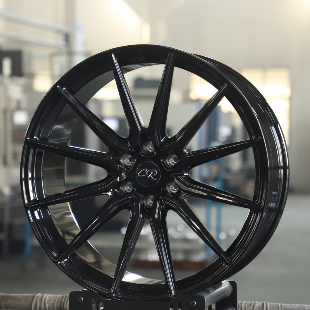 BMW 7 Series wheels – Gloss Black 12-Spoke, angled view
