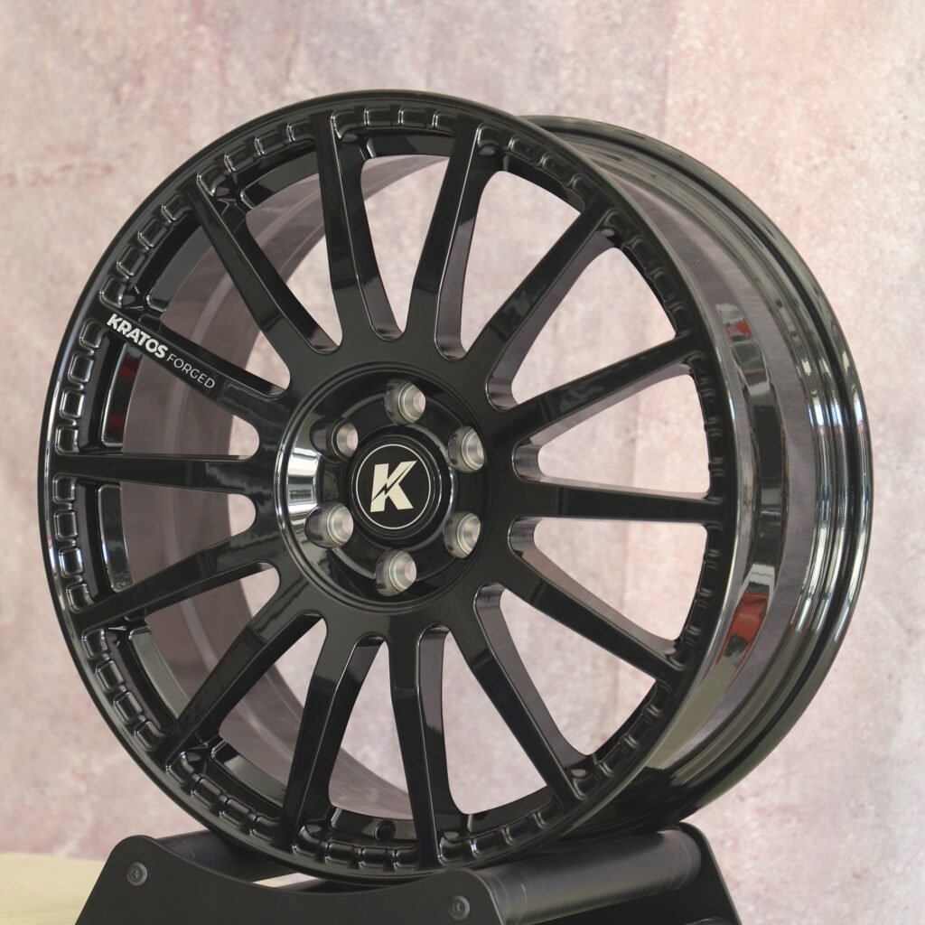 6x139.7 wheels – Gloss Black 14-Spoke, side view