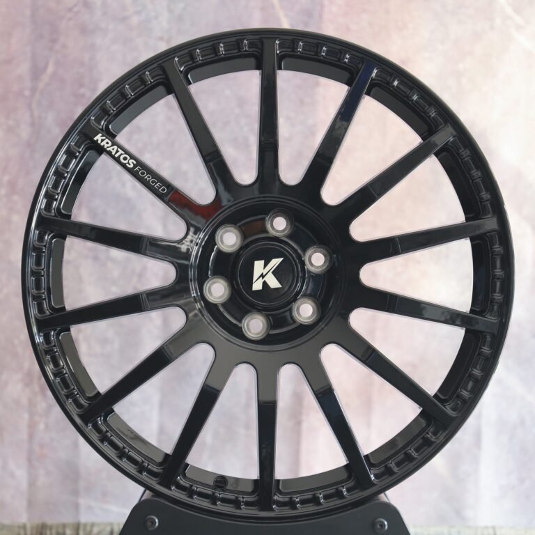 Toyota 4Runner wheels – Gloss Black 14-Spoke, front view