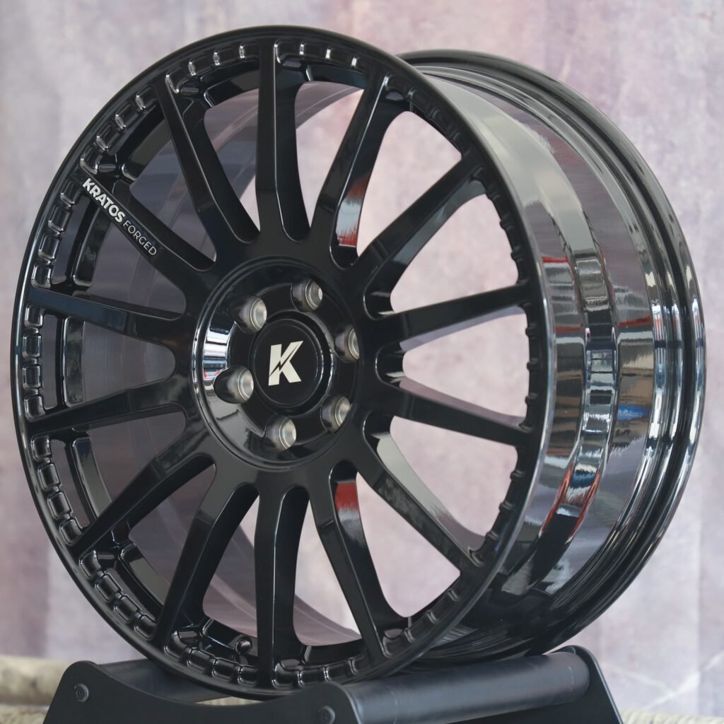 6x139.7 wheels – Gloss Black 14-Spoke, side view