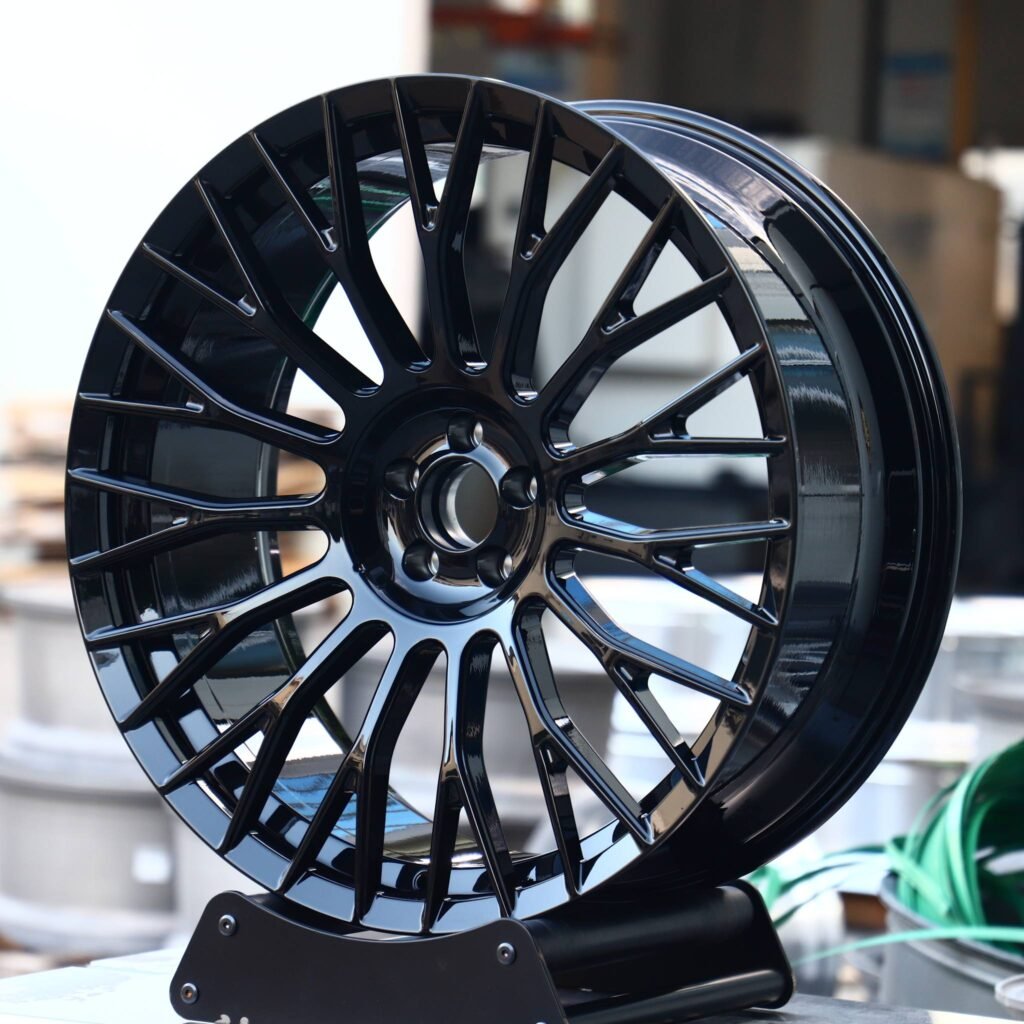 BMW M3 wheels – Gloss Black 16 Y-Spoke, angled view